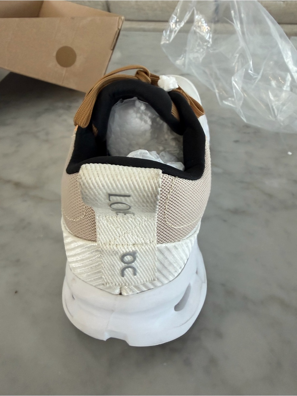 Loewe x OnCloud Cream, Tan & Black Running Sneakers - Picture 7 of 11